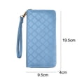 thumbnail image 2 of Double zipper wallet, double layer large capacity wallet-blue, 2 of 5