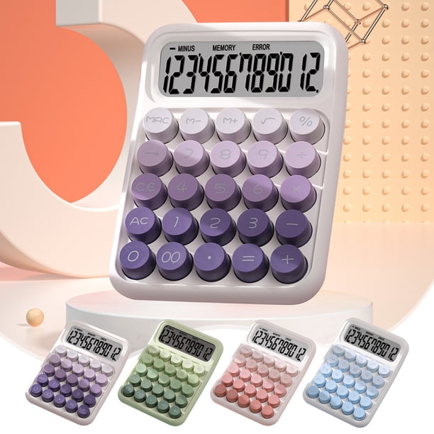 XWSHYW Productos Electronicos Calculadora Linda, Calculadora Científica Portátil Pequeña para Estudiantes, 12 Dígitos, Cuerpo Pequeño, Teclas de Plástico, Almohadilla Inferior Antideslizante, Teclas