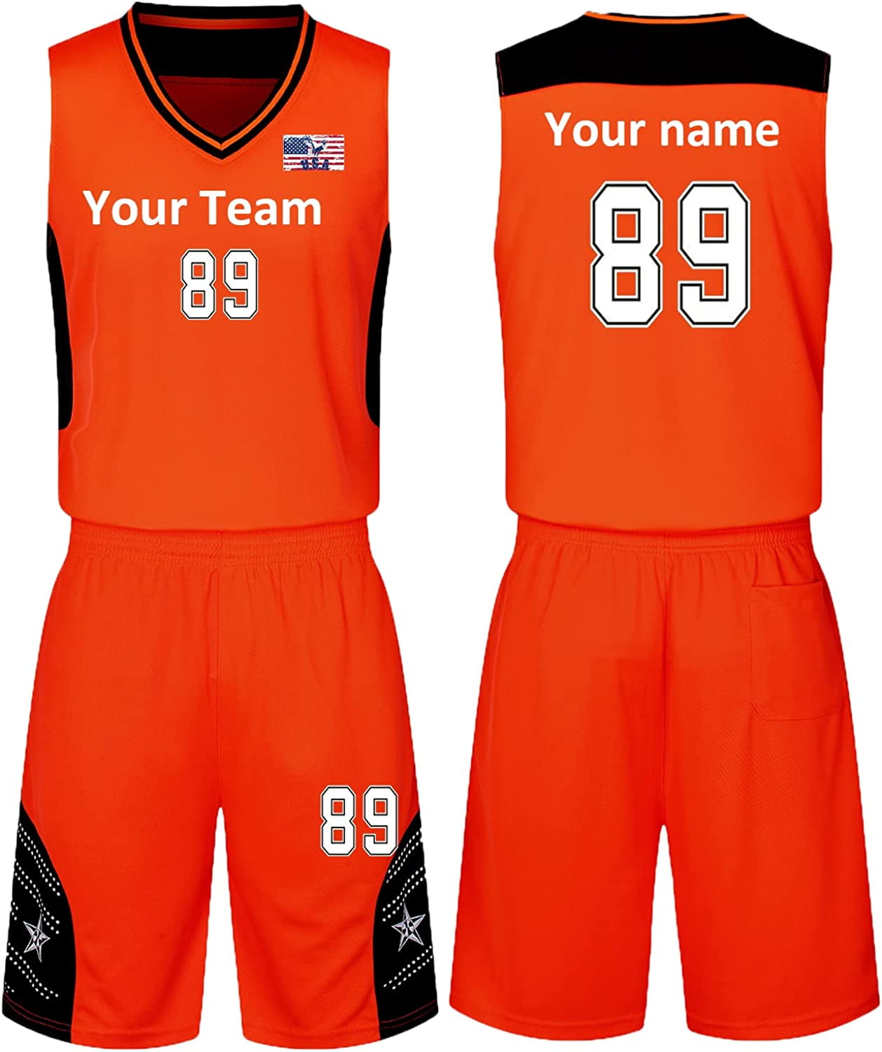 Custom Basketball Jerseys Basketball Shorts+Top Set Personalized Basketball  Jerseys for Kids/Youth/Women/Men Add Name/Number