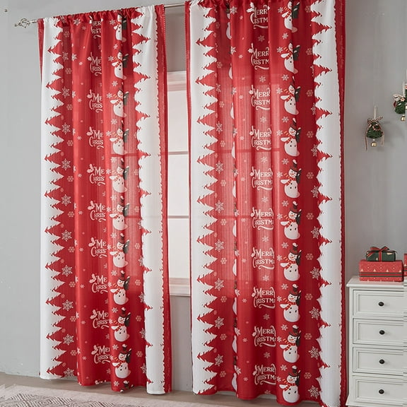 sruoe Curtains, Living Room Curtains, Bedroom Curtains, Modern Curtain, Christmas Curtains, Machine Washable Curtains for Bathroom Bedroom Living Room