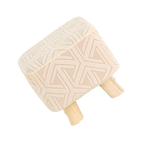 Adjustable Footrest Cover Polyester Stretch Slipcover For Most Square Easy Maintenance Foot Stool Cover