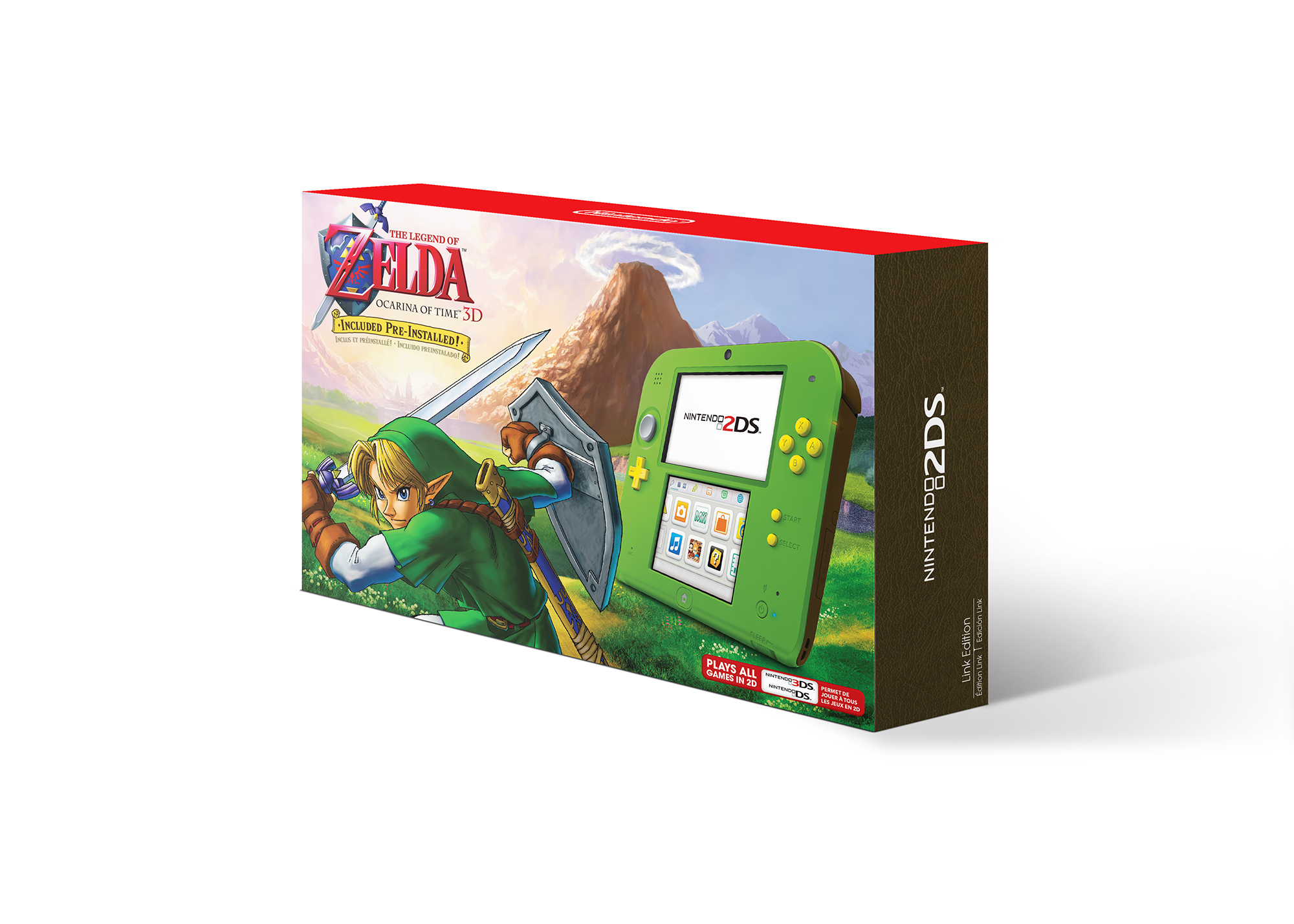 Nintendo 2DS System with The Legend of Zelda: Ocarina of Time 3D - image 2 of 6
