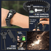 TEIPUERY 38-in-1 Survival Kit for Men, Emergency Survival Kit with Flashlight, Compass and Camping Tools for Hiking, Outdoor Adventures