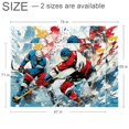 Ice Hockey Elegant Polyester Floor Carpet for Home Decor Soft and