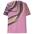 thumbnail image 4 of Womens Fashion Casual Printing Round Neck Short Sleeve Loose T-Shirt Pullover Tops, 4 of 6