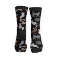 Crew Socks for Women Men, Delicate Cute Cartoon Cat Womens Mens Socks, Running Socks Hiking