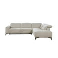 thumbnail image 3 of Lexicon Adahlia Chenille Upholstery 2pc Power Sectional w/ Right Chaise in Sand, 3 of 9