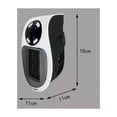 thumbnail image 5 of 500 Watts Ceramic Fan Heater Mini Fan Heater Economical Portable Space Heater Plug-In Heater with Thermostat and Timer, for Office, Bedroom, Living Room (Black without Remote Control), 5 of 5