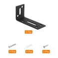 thumbnail image 3 of Unique Bargains Attaches d'Angle en L, 2 Pcs 80x30x40 mm - Code d'Angle Réglable à 90 Degrés en Acier Inoxydable pour la Réparation de Meubles (Noir), 3 of 7