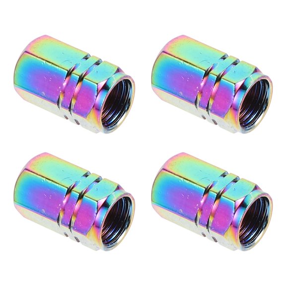 WASHWEPE 4Pcs Fluorescent Tire Valve Stem Caps for Cars Motorcycles Bicycles with Valve Protection