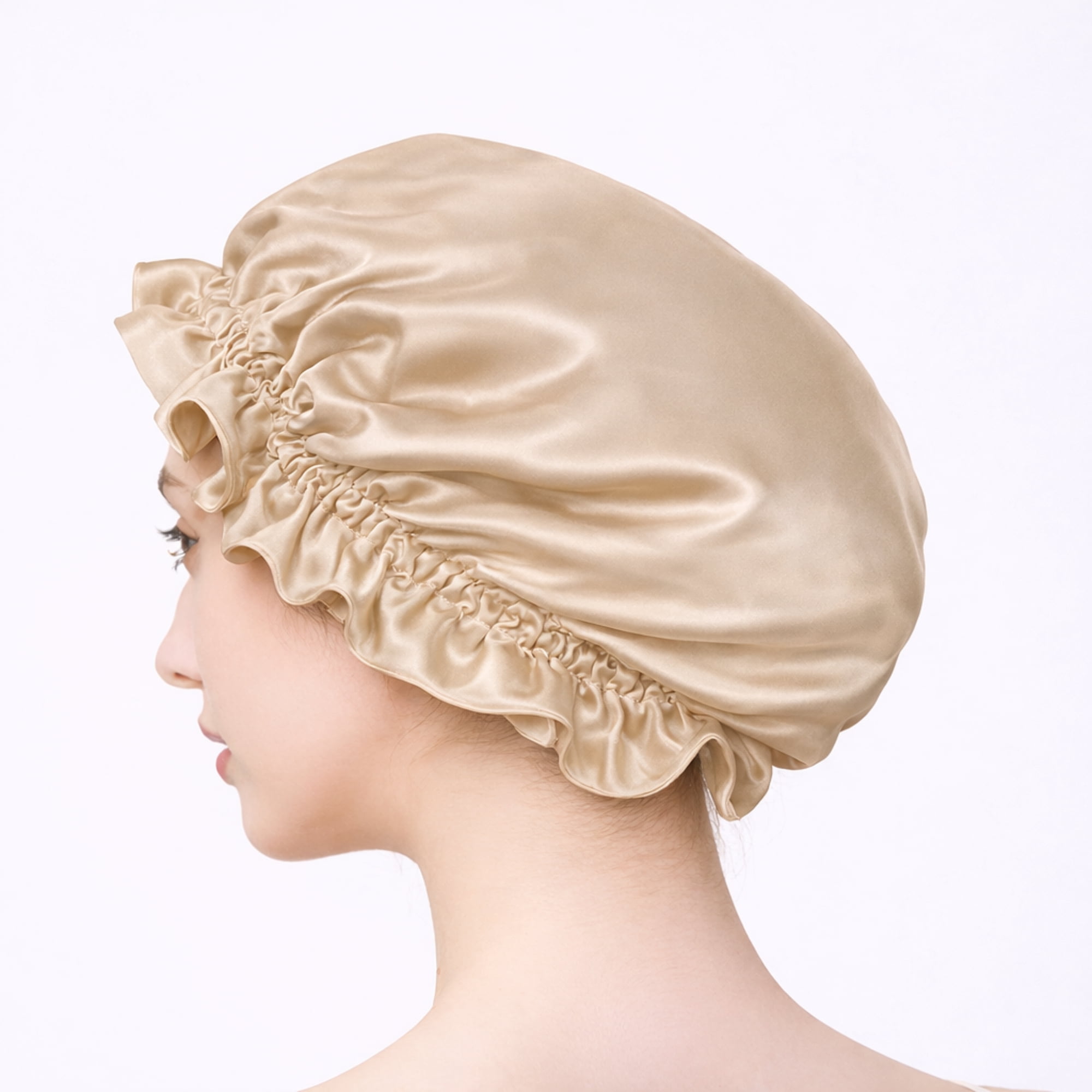100% Mulberry Silk Reversible Sleep Bonnet – 22 Momme, Double-Sided Silk Hair Wrap & Night Cap for Women