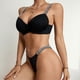 thumbnail image 2 of Women Rhinestone Straps Underwear Bra and Panties Set, Sexy Lingerie 2-Piece Underwear Set Babydoll Nightwear for Female Women Girl, 2 of 5