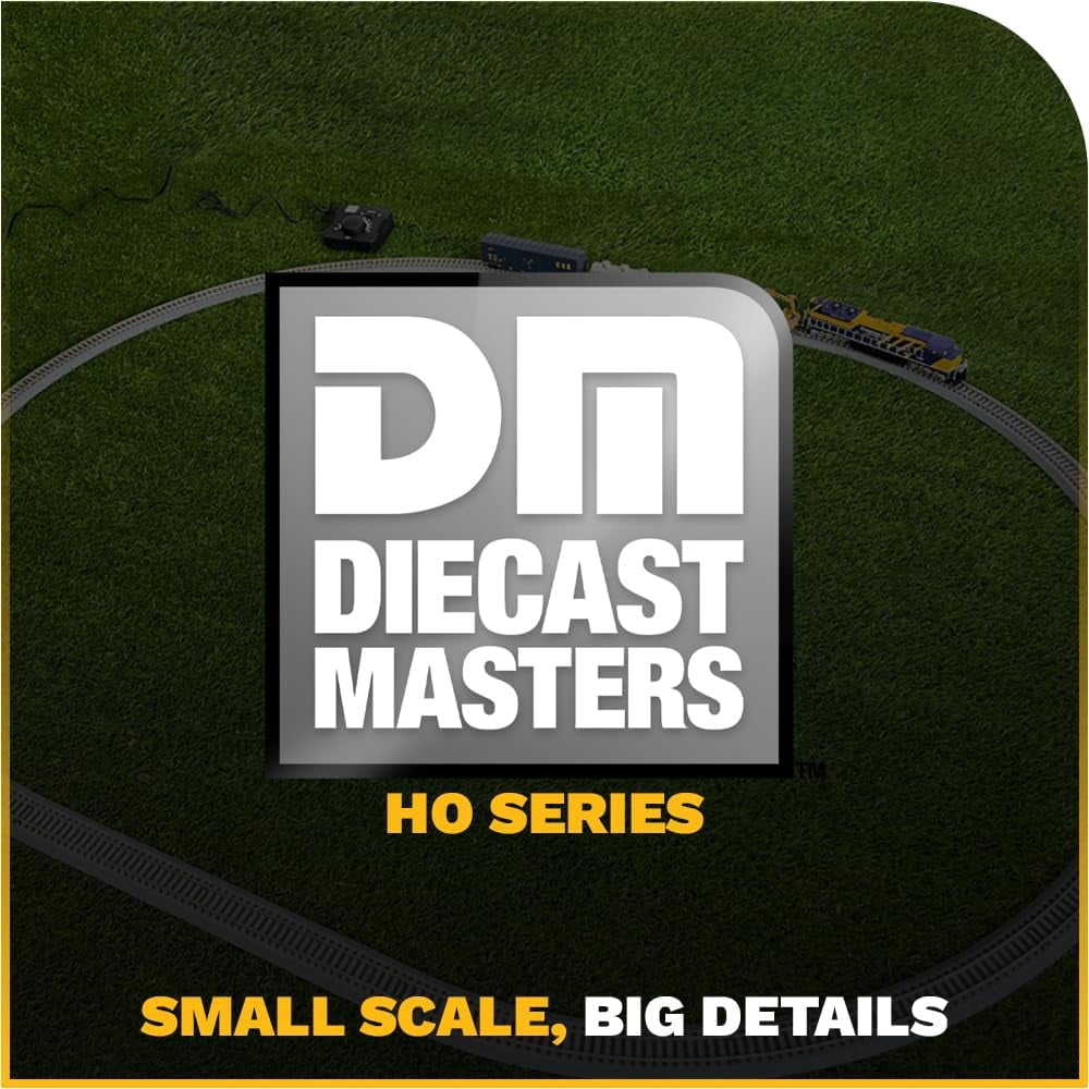 Diecast Masters Caterpillar Progress Rail HO Scale Train Set, HO Series Cat Trucks & Construction Equipment | 1:87 Scale Model Diecast Collectible | Diecast Masters Model 87001