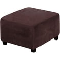 thumbnail image 1 of CNKOO Clearance Under 5$ Velvet Pouffe Cover   Square Ottoman Ottoman Slipcover Square Footstool Protector Storage Stool Ottoman Stretch with Elastic Bottom Feature Real Velvet Plush Fabr, 1 of 7