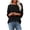 Black, variant on Womens Fall Sweater Tops Lightweight Casual 3/4 Length Sleeve Cable Knit Crewneck Pullover Blouse Loose Fit Cozy Tunic Sweaters