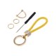 thumbnail image 1 of Ofertas Únicas 1 Juego Llavero Universal para Auto y Hogar para Mujeres y Hombres con Anillo de Cuero Microfibra Color Amarillo Dorado, 1 of 7