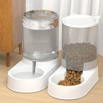 J&G 2-Pack Large Dog Automatic Feeder with Integrated Flowing Water and Waterer
