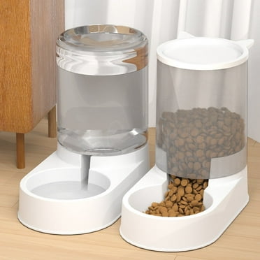J&G 2-Pack Large Dog Automatic Feeder with Integrated Flowing Water and Waterer