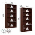 thumbnail image 6 of Pemberly Row Universal 5 Shelf Bookcase in Vogue Cherry (Set of 2), 6 of 7