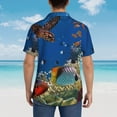 thumbnail image 6 of Fotbe Colorful Coral Reef Hawaiian Shirt For Men Unisex Summer Beach Casual Short Sleeve Cotton Linen Button Down Shirts-X-Large, 6 of 9
