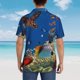 thumbnail image 4 of Fotbe Colorful Coral Reef Camisa Hawaiana para Hombre Unisex – Camisa Casual de Verano con Botones de Manga Corta de Algodón y Lino,Large, 4 of 7