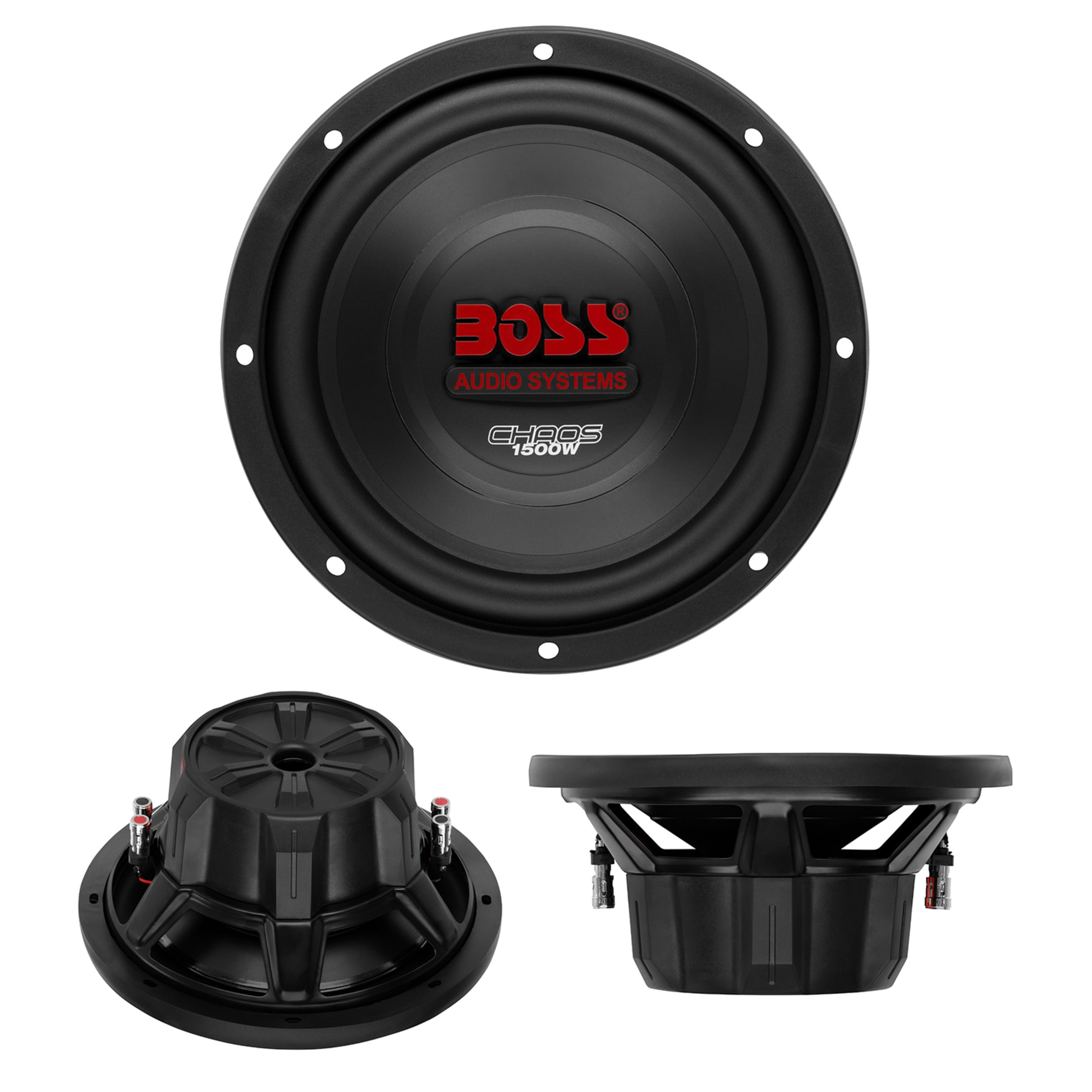 BOSS Audio Systems CH10DVC Chaos Series 10 inch Car Audio Subwoofer - 1500 Watts Max, Dual 4 Ohm Voice Coil, Sold Individually, for Truck, Boxes and Enclosures, Use With Amplifier