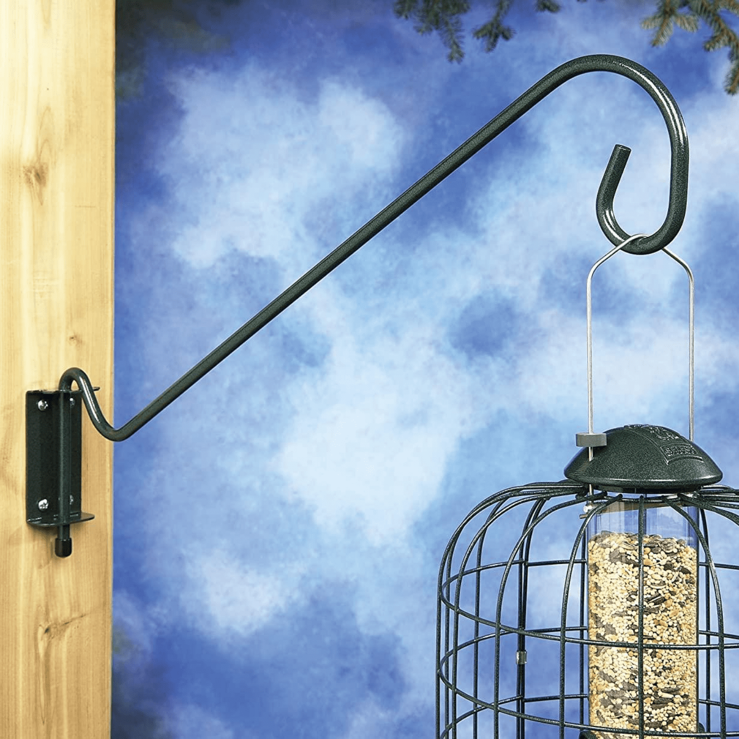 (3 pack) More Birds 18-inch Extended Reach Metal Wall Mounted Bracket, Black