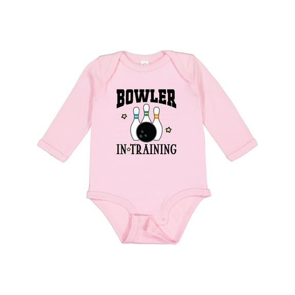 Inktastic Future Bowler in Training Bowling Gift Boys or Girls Long Sleeve Baby Bodysuit