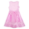 thumbnail image 3 of Girls Dress Flower Detailing Sequin Party Tulle Bow Tie Pink 2, 3 of 4