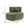 thumbnail image 3 of Better Homes & Gardens Juliet Modern Velvet 45.28" Chaise & Storage Ottoman, Olive, 3 of 12