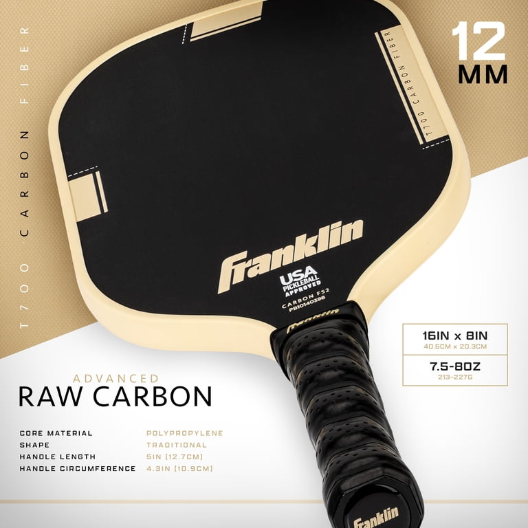 Franklin Sports Pickleball Paddle - Advanced Carbon Fiber Paddle