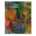thumbnail image 3 of Designart 'Colour Spiral Fusion III' Modern Print on Natural Pine Wood, 3 of 5