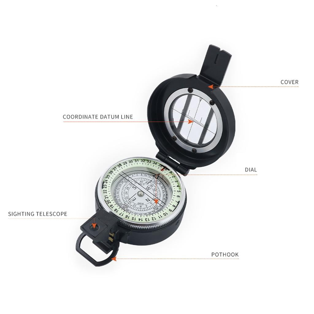 Vintage Pocket Compasses with Luminous Function Portable Compasses Navigation