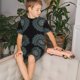 thumbnail image 4 of Balery Mandala Conjunto de Pijama Infantil de Manga Corta con Estampado – Ropa de Dormir de Algodón Suave-X-Large, 4 of 6