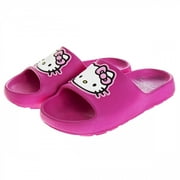 Hello Kitty 888549-size5-6 Logo Pink Adults Slide Sandals - Size 5-6