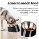 thumbnail image 2 of Negro - Comedero para perros y gatos, comedero basculante de melamina antideslizante con comedero extraíble de acero inoxidable resistente (mascotas de hasta 15 kg - 450 ml) JAMW Sencillez, 2 of 5