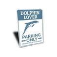 thumbnail image 3 of Dolphin Lover Parking Novelty Sign, Metal Wall Decor - 10x14 inches, 3 of 4