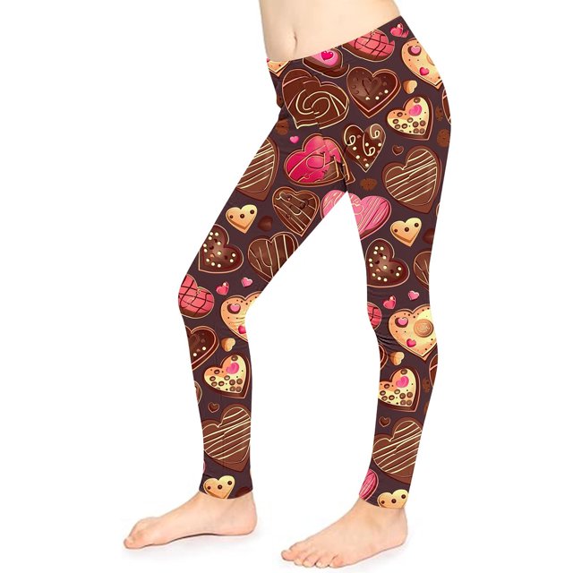 Odeerbi 3-8 Años Niñas Leggings Día de San Valentín Mallas Elásticas Pantalones de Verano Cintura Alta Panty Suave