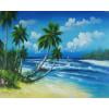 thumbnail image 2 of Summer Beach Oil Paint By Numbers Kits DIY pintado a mano sobre lienzo Wall Art Crafts Likrtyny decoración de arte, 2 of 9
