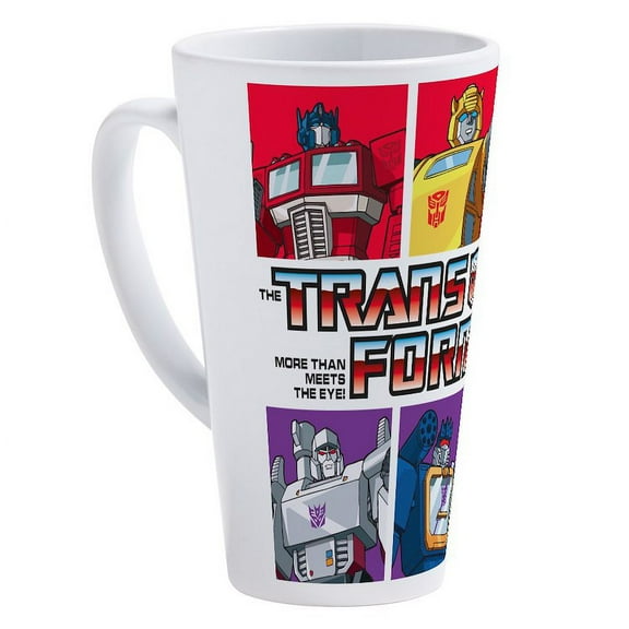 CafePress - Transformers Autobots Decepticons - 17 Oz White Ceramic Latte Mug