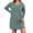 012 Mint Green, variant on Womens Plus Size Long Sleeve Crew Neck T-Shirt Dress Casual Loose Fit Solid Color Dress Simple Comfy Dress