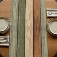thumbnail image 5 of Table Runners 72 Inches Long Dress Scarves, Farmhouse Sage Green Brown Farmhouse Kitchen Table Runner, Coffee Tablerunners, Vintage Wooden Striped 16x72 Inch, 5 of 9