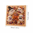 thumbnail image 3 of Diamond Painting Kit, Halloween Black Cat Witch Design, Preprinted Canvas for Adults, Themed Wall Art for Home Decor, Fall and Halloween Craft Project, 3 of 4