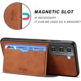 thumbnail image 4 of for Samsung Galaxy S22 Plus Case, Slim PU Leather Wallet Case Credit Card Slot Holder Lightweight Protective Case with Kickstand for Samsung Galaxy S22 Plus (Brown), 4 of 7