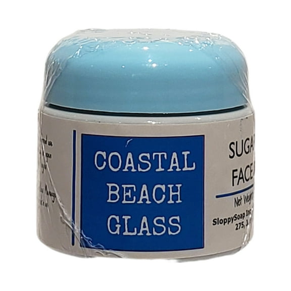Coastal Beach Glass Sugar Scrub Face and Body Exfoliator, 6 Oz.