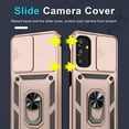 thumbnail image 3 of Samsung Galaxy A14 5G Case Built in Slide Camera Lens Cover and Screen Protector,Heavy Duty Shockproof Full Body Protective Cover,Built in Finger Ring Stable Holder Kickstand,2023 Rose Gold, 3 of 14