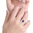 thumbnail image 5 of Art Deco Engagement Ring Pear Simulated Blue Sapphire CZ 925 Sterling Silver Size 10, 5 of 5