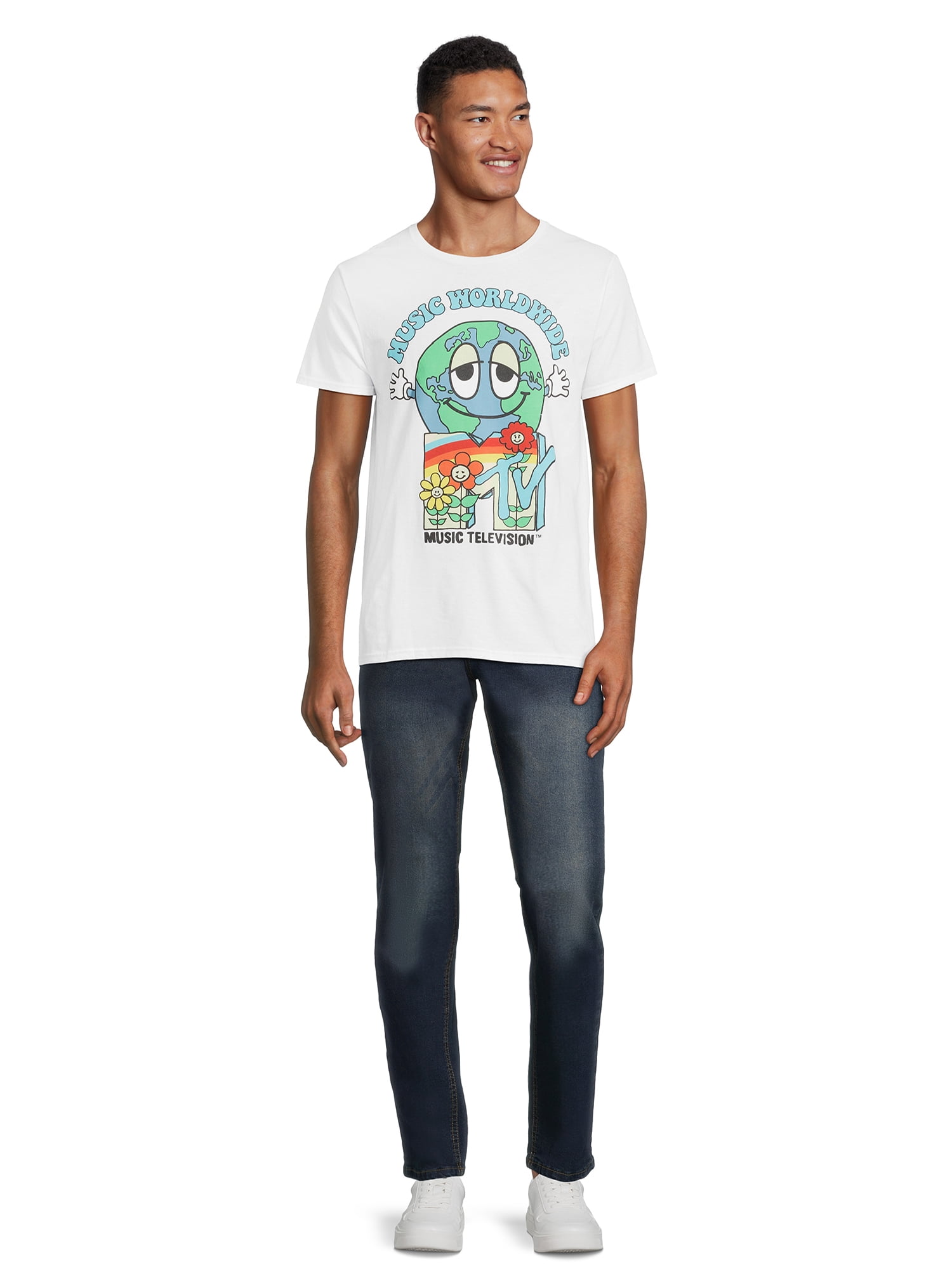MTV Music Worldwide Men’s and Big Men’s Graphic Tee, Sizes XS-3XL