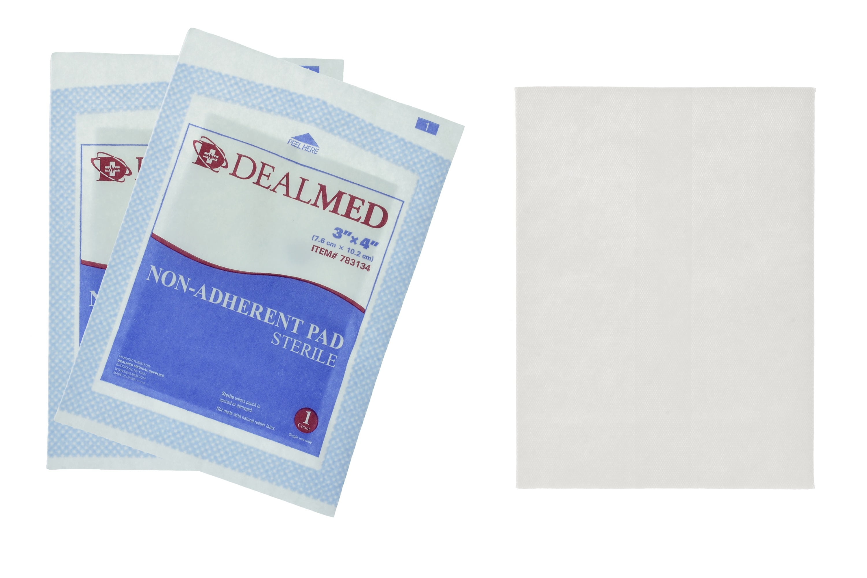 Dealmed Sterile NonAdherent Gauze Pads, 3" x 4", 100/Box
