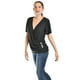 thumbnail image 2 of Blusa cruzada con botones Roman Fashion /Juvenil, 8074 (Negro) negro CH, 2 of 4